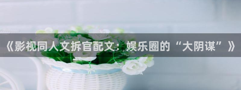 金桔視頻大全：《影視同人文拆官配文：娛樂圈的“大陰謀”》